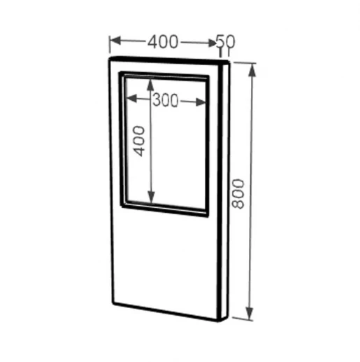 Размеры Стела на памятник производство Украина 800x400x50 вертикальная с полированными фасками из мрамора Волокас st-vol-pf-80-40-05-001