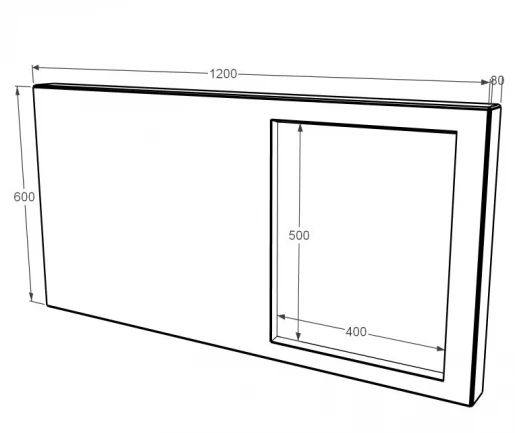 Розміри Стела пам'ятника з мармуру Волокас 600x1200x80 горизонтальна з полірованими фасками st-vol-pf-60-120-08-001
