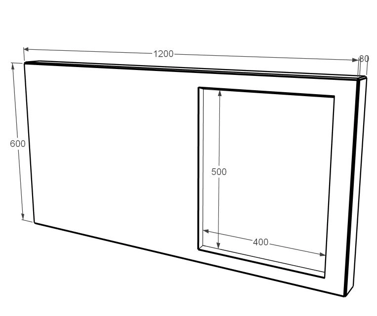 Размеры Стела памятника из мрамора Волокас 600x1200x80 горизонтальная с полированными фасками st-vol-pf-60-120-08-001