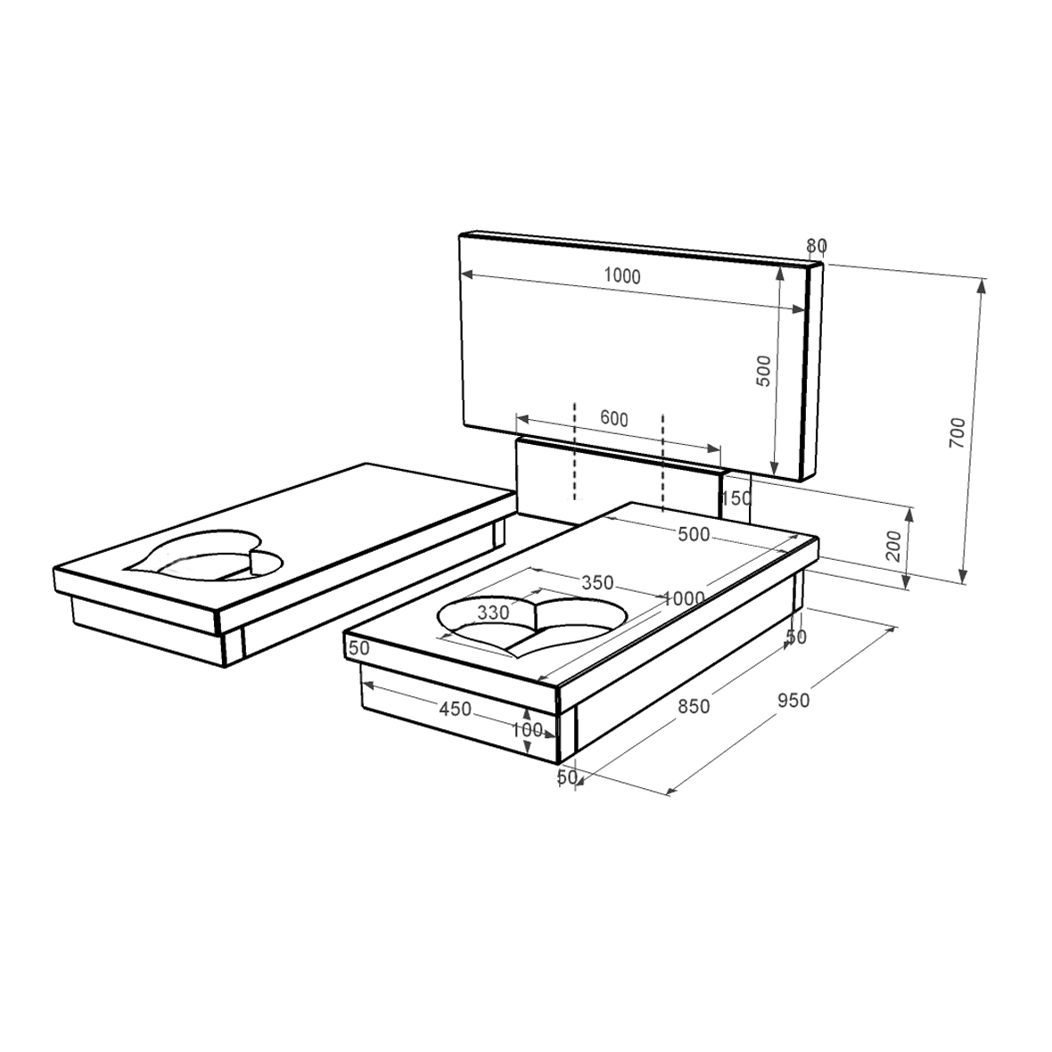 Пам'ятник із граніту чорного кольору подвійний із чорного граніту Коростишів з серцем різьблена робота к20-kor-npf-50-100-08-001