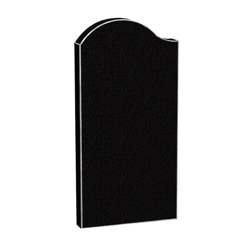 Основне Стела пам'ятника із неполірованими фасками 1000x500x80 з граніту одинарна Букинського кар'єру ліва st-buk-npf-100-50-08-011-l