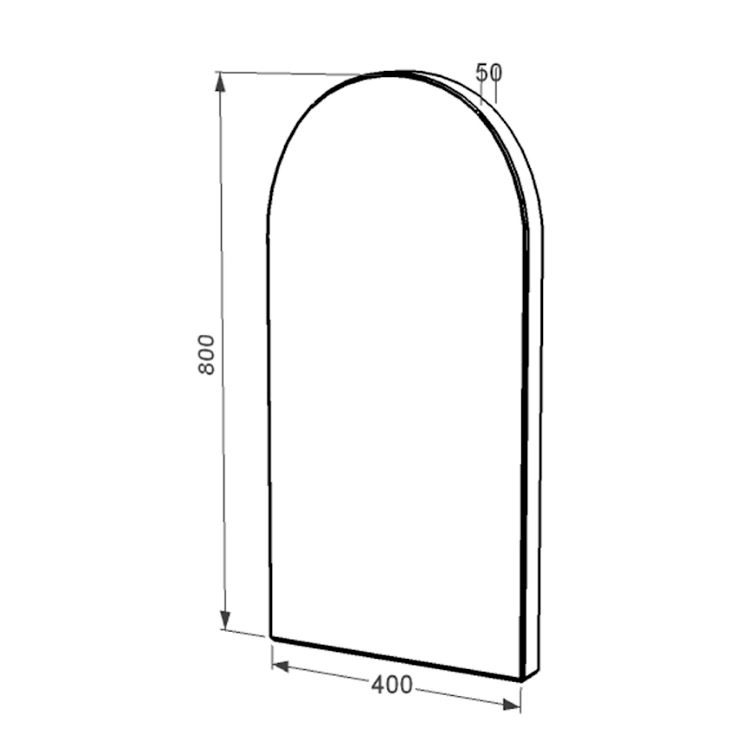 Размеры Стела памятника 80 см высотой 800x400x50 из гранита вертикальная с полированными фасками Коростышевского карьера st-kor-pf-80-40-05-006