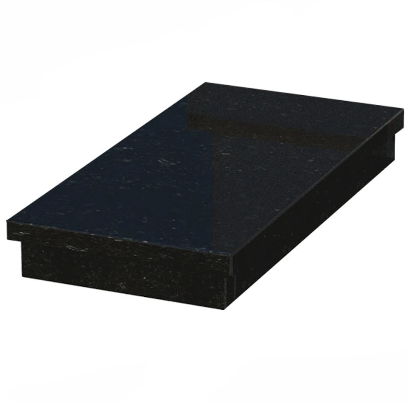 Основное Гробничка на могилу длиной 120 см 1200x600x150 из гранита с полированными фасками Коростышевского карьера серия Базис gr-kor-pf-1200-600-Bazys-3-np