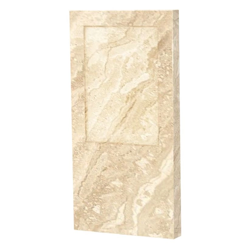 Основное Стела памятника бежевая 1200x600x80 вертикальная с полированными фасками из мрамора Дайна st-dan-pf-120-60-08-001