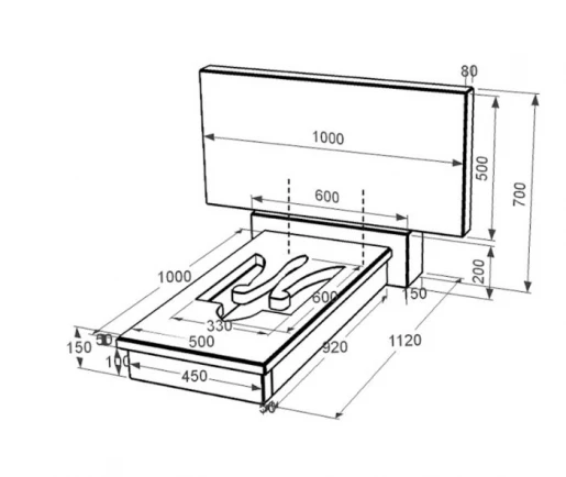 Размеры Памятник из гранита среднего размера одинарный из черного гранита Коростышев с Трезубом вырезанным к8-kor-pf-50-100-08-001