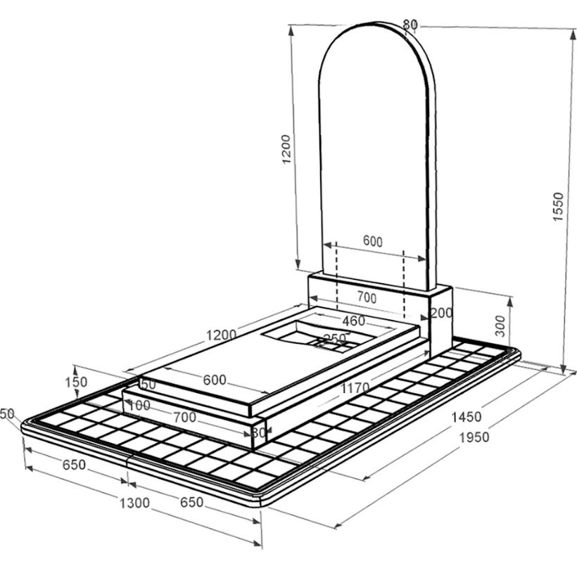 Размеры Гранитный памятник с резным флагом одинарный из черного гранита Коростышев к6-kor-npf-120-60-08-006-pbd3