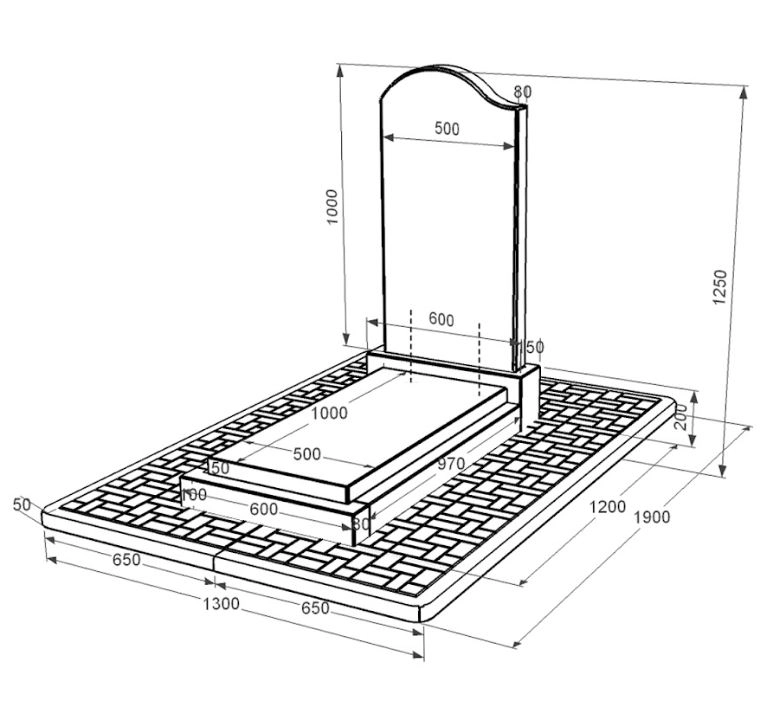 Размеры Памятник на могилу из гранита с гробницей одинарный из черного гранита Коростышев с волной резной к12-kor-pf-100-50-08-011-l-pbd2