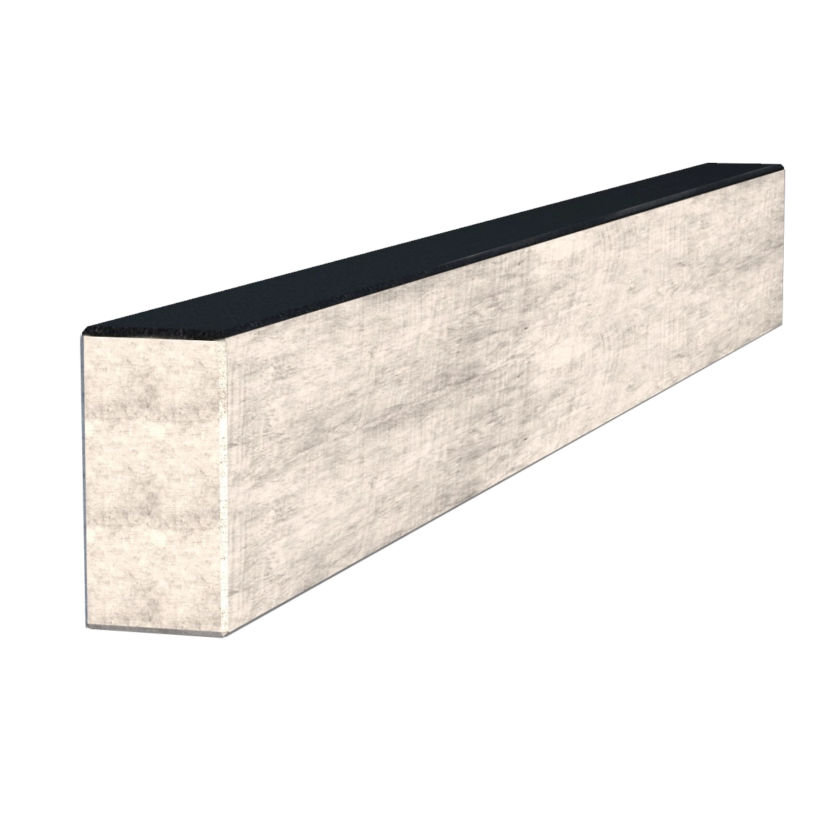 З інших боків Брус для квітника на могилу довжиною 800 мм  з граніту бічний з полірованими фасками Букинського кар'єру br-buk-pf-80-10-05