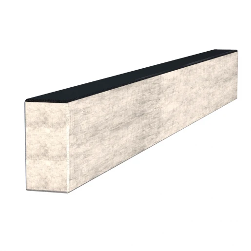 З інших боків Брус для квітника на могилу довжиною 800 мм  з граніту бічний з полірованими фасками Букинського кар'єру br-buk-pf-80-10-05