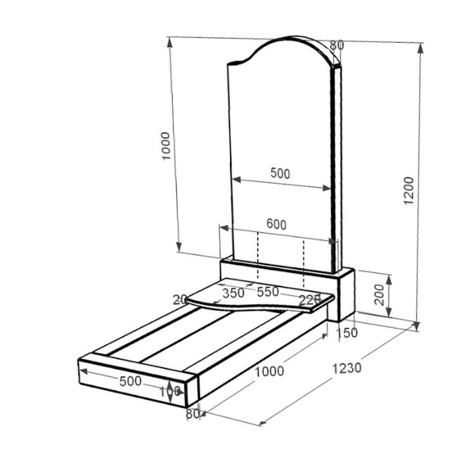 Размеры Гранитный памятник дочке одинарный из черного гранита Коростышев с волной резной к3-kor-npf-100-50-08-011-r