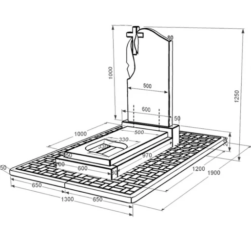 Размеры Гранитный памятник с листом резная работа одинарный из черного гранита Коростышев к13-kor-pf-100-50-08-142-pbd2