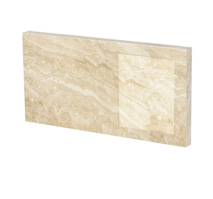 Основне Стела пам'ятника на могилу прямокутна 500x1000x80 горизонтальна з полірованими фасками з мармуру Дайна st-dan-pf-50-100-08-001