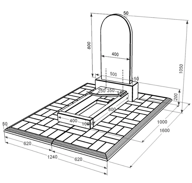 Розміри Гранітний пам'ятник мамі одинарний із чорного граніту Коростишів з хвилею різьблений к4-kor-npf-80-40-05-006-l-pbd1