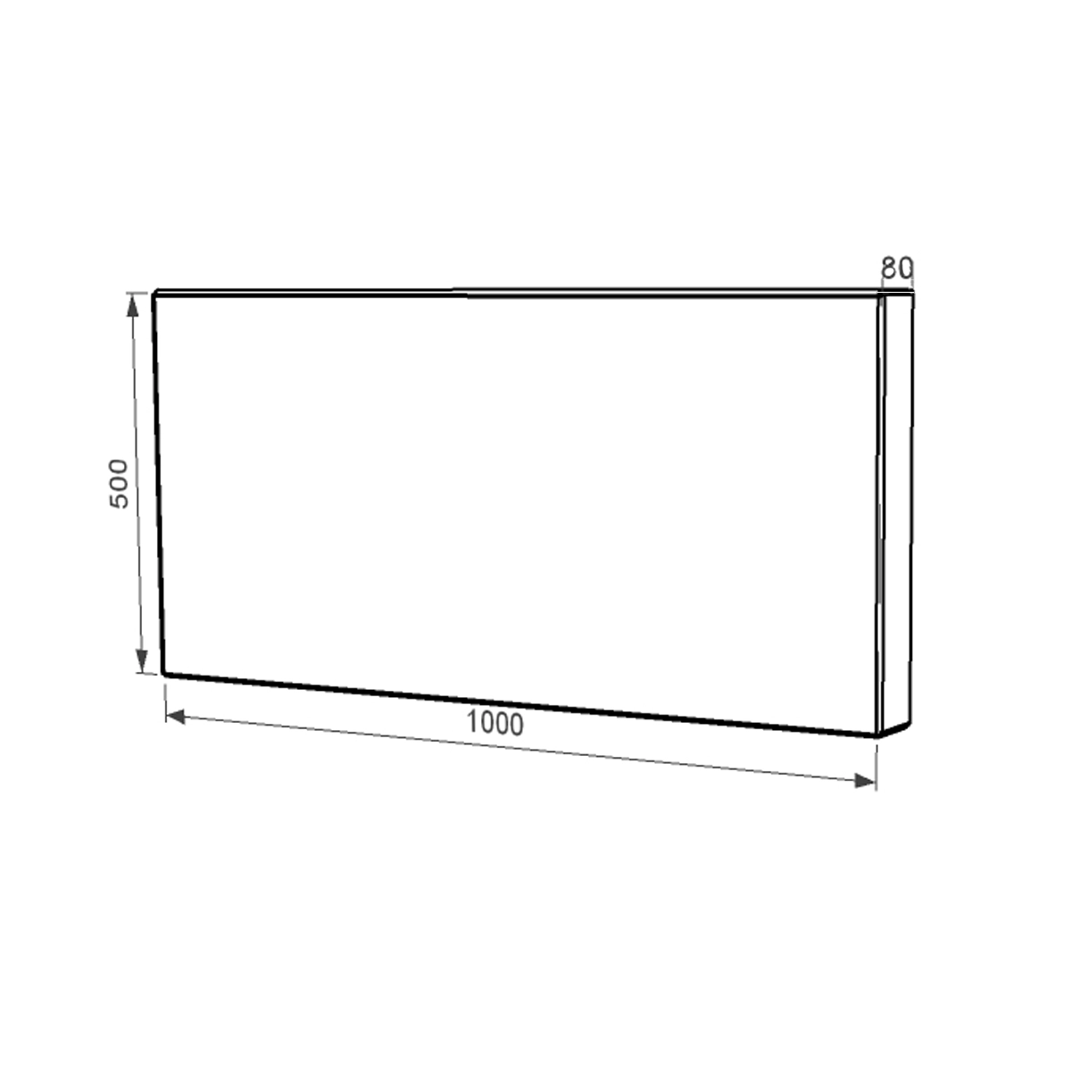 Розміри Пам'ятник стела висотою 50 см з граніту подвійна з полірованими фасками Букинського кар'єру st-buk-pf-50-100-08-001