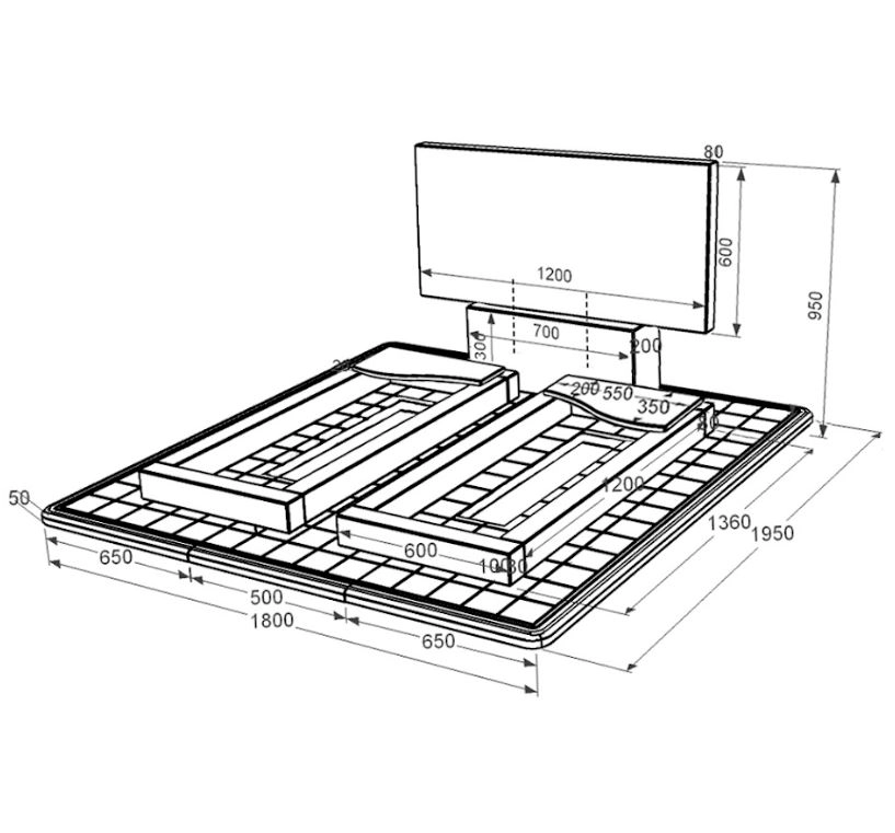 Розміри Пам'ятник із граніту горизонтальний подвійний із чорного граніту Коростишів з хвилею різьблений к16-kor-pf-60-120-08-001-pbd3