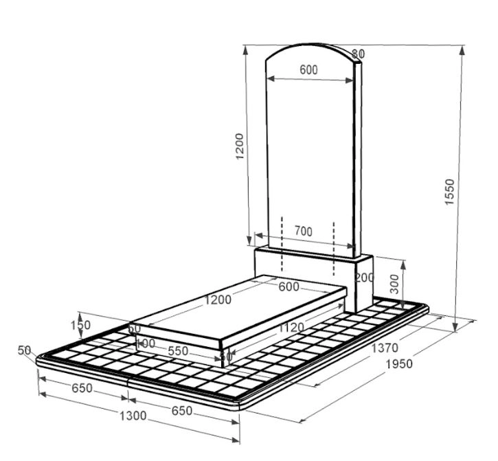 Розміри Гранітний пам'ятник висотою 150 см одинарний з дугою різьблений із чорного граніту Коростишів Дуга 009 к10-kor-npf-120-60-08-009-pbd3