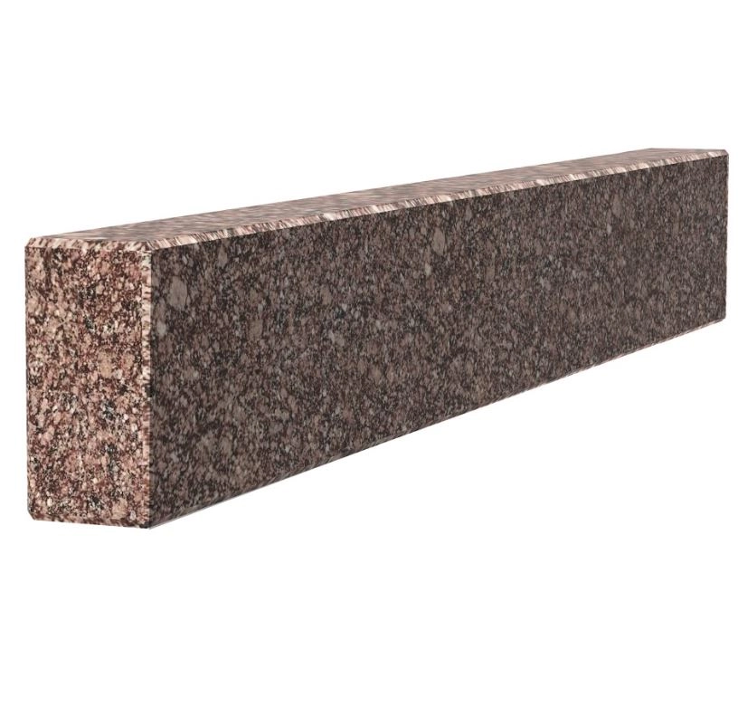 Основне Брус для квітника та гробниці 780x100x50 з граніту бічний з полірованими фасками з Токівського граніту br-tok-pf-78-10-05