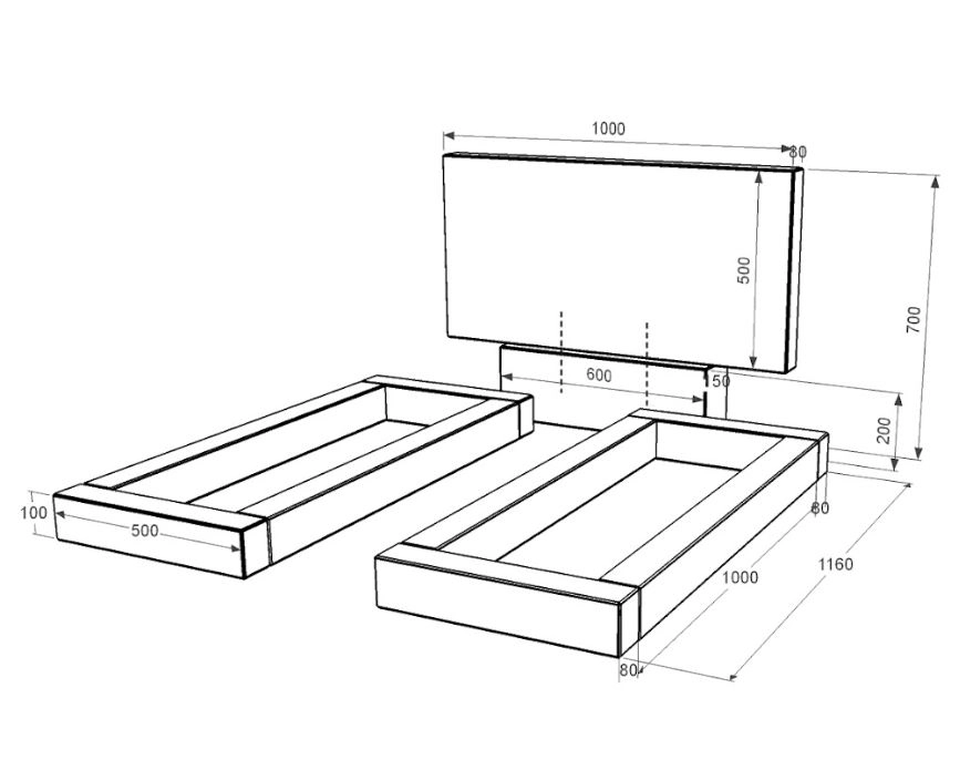 Розміри Надгробний пам'ятник із граніту середнього розміру подвійний із чорного граніту Коростишів без різьблених робіт к14-kor-pf-50-100-08-001