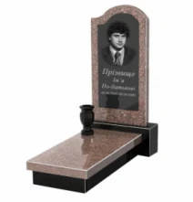 Гранитный памятник стела 80x40 см одинарный из гранита Токовский Коростышевский к10-tok-kor-npf-80-40-05-011-R