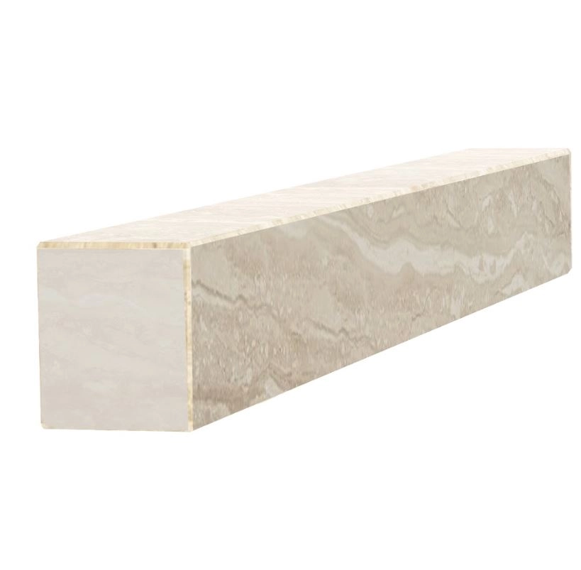 Основное Брус для цветника и гробницы цветной 1000x100x80 из мрамора боковой с полированными фасками из мрамора Дайна br-dan-pf-100-10-08