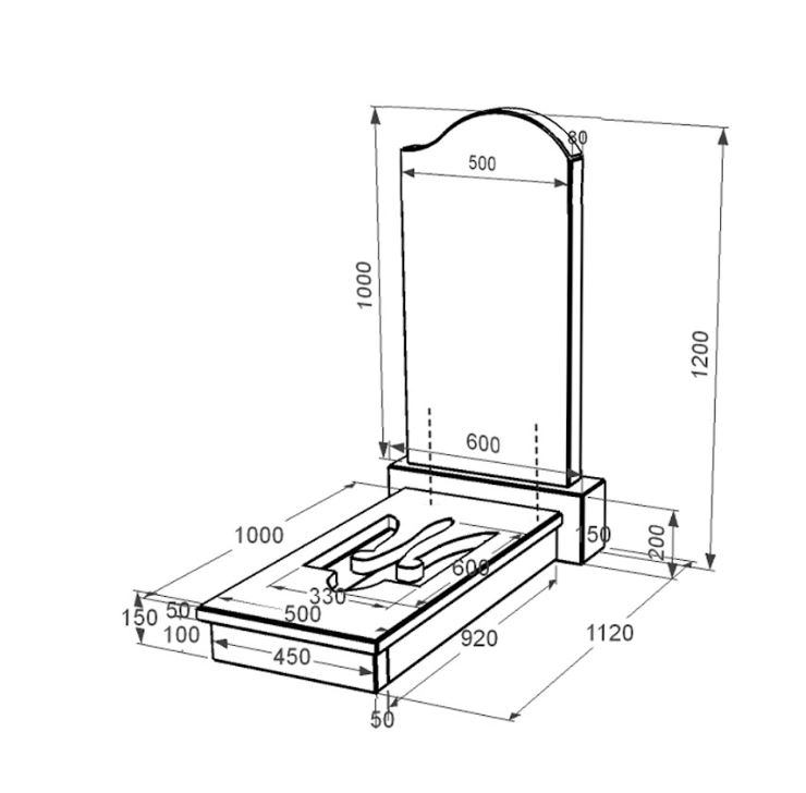Размеры Гранитный памятник с черной стелой одинарный из черного гранита Коростышев с волной и трезубом резной к8-kor-npf-100-50-08-011-r