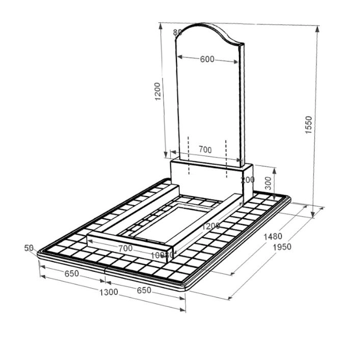Розміри Гранітний пам'ятник висотою 150 см одинарний із чорного граніту Коростишів з хвилею різьблений к2-kor-pf-120-60-08-011-l-pbd3