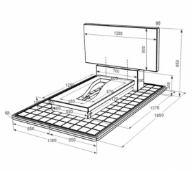 Розміри Гранітний пам'ятник з вирізаною смугою одинарний із чорного граніту Коростишів к23-kor-pf-60-120-08-001-pbd3