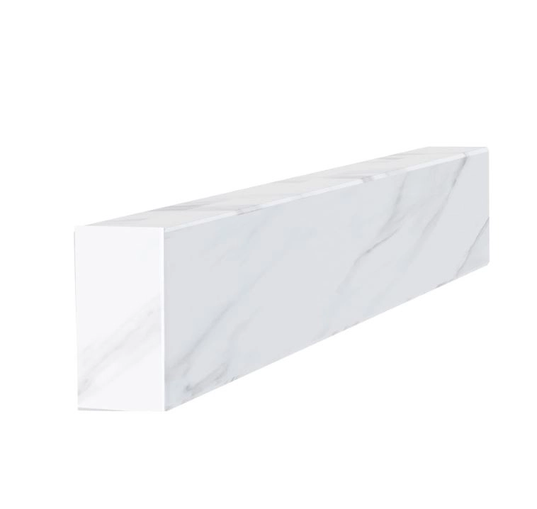 Основное Брус для цветника и гробницы из мрамора Волокас 720x100x50 боковой с полированными фасками br-vol-pf-72-10-05