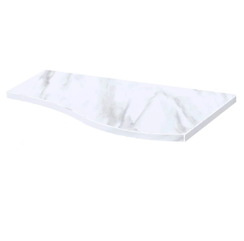 Основне Плита на квітник могили білого кольору 550x350x20 серія Хвиля одинарна коротка з полірованими фасками із мармуру Волокас права pnk-vol-pf-55-35-02-r