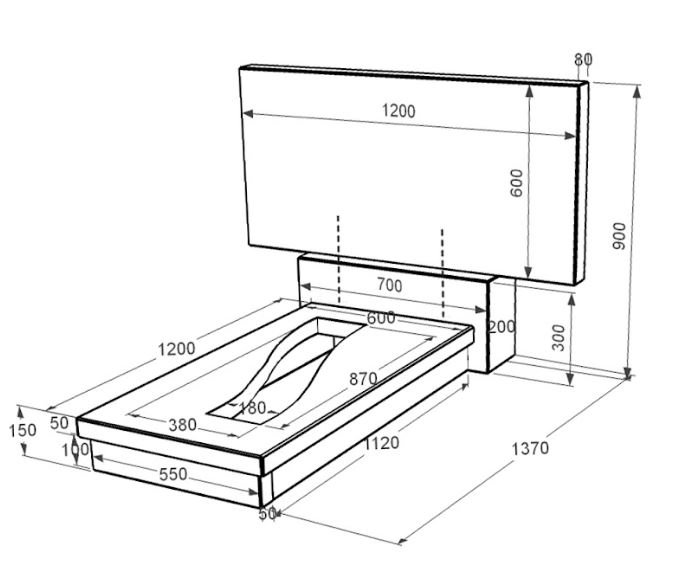 Розміри Гранітний пам'ятник на могилу з вирізаною смугою одинарний із чорного граніту Коростишів к23-kor-pf-60-120-08-001