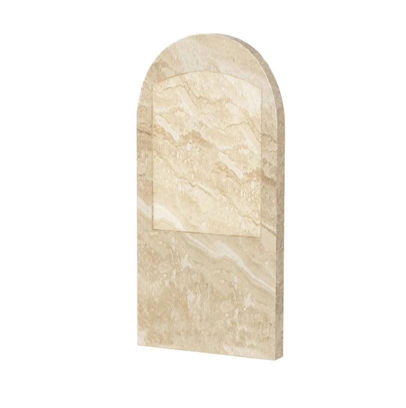 Основне Стела пам'ятника кольорова 800x400x50 із мармуру вертикальна з полірованими фасками із мармуру Дайна рівностороння st-dan-pf-80-40-05-006