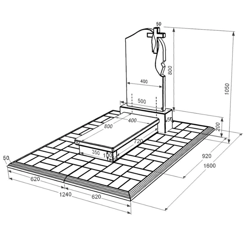 Розміри Гранітний пам'ятник для мужчини одинарний із чорного граніту Коростишів з хрестом та плащаницею різьблений к10-kor-npf-80-40-05-142-r-pbd1