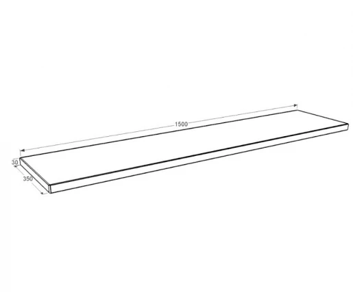 Размеры Подоконник гранитный элитный 1500x350x30 Лезниковского карьера pdv-lez-pf-150-35-03
