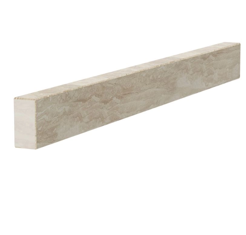 Основне Брус для квітника та гробниці бежевий 1120x100x50 бічний з полірованими фасками з мармуру Дайна br-dan-pf-112-10-05