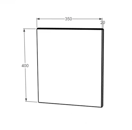 Размеры Плита накладка на памятник для портрета и надписей прямоугольная 350x400x20 с Ивано-Долинского карьера ptk-baz-pf-pt-40-35-02-001