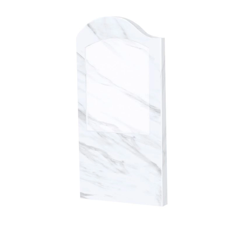 Основне Стела пам'ятника з мармуру Волокас 800x400x50 вертикальна з полірованими фасками ліва st-vol-pf-80-40-05-011-l