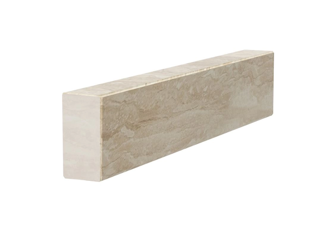 Основное Брус для цветника и гробницы 550x100x50 лицевой (тыльный) с полированными фасками из мрамора Дайна br-dan-pf-55-10-05