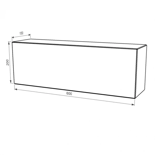 Розміри Постамент пам'ятника на могилу габро з граніту з полірованими фасками Букинського кар'єру tb-buk-pf-60-20-15