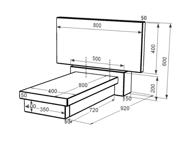 Розміри Пам'ятник надгробок із граніту маленький одинарний із чорного граніту Коростишів без різьблених робіт к10-kor-pf-40-80-05-001