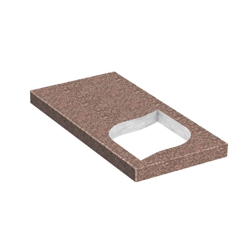 Основне Надгробна плита права 800x400x50 з Токівського граніту з полірованими фасками Лист pl-tok-pf-pt-80-40-05-LISTOK-r