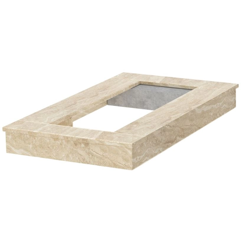 Основне Цоколь на могилу з бежевого мармуру Дайна ck-dan-pf-143-80-14