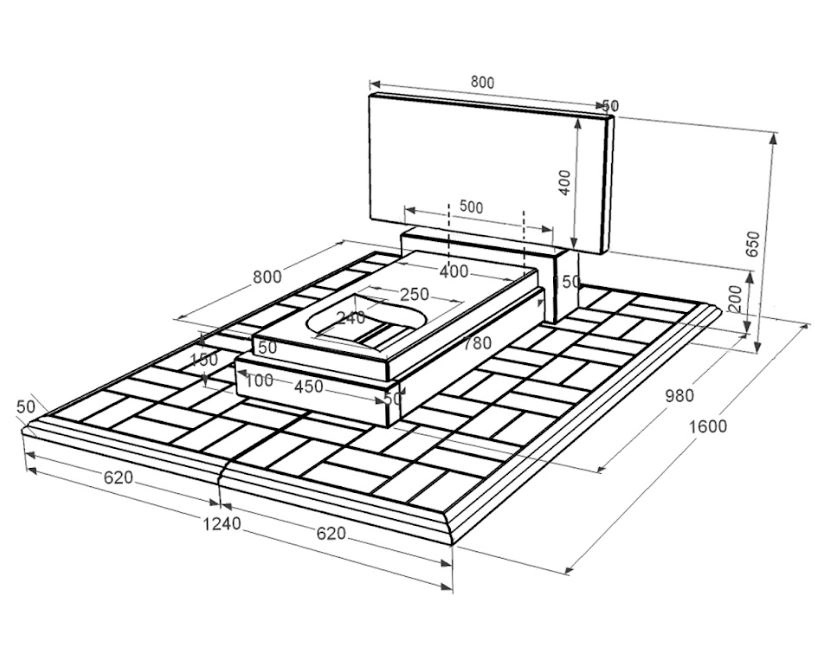 Размеры Гранитный памятник прямоугольной формы одинарный из черного гранита Коростышев с листом резная работа к13-kor-npf-40-80-05-001-pbd1