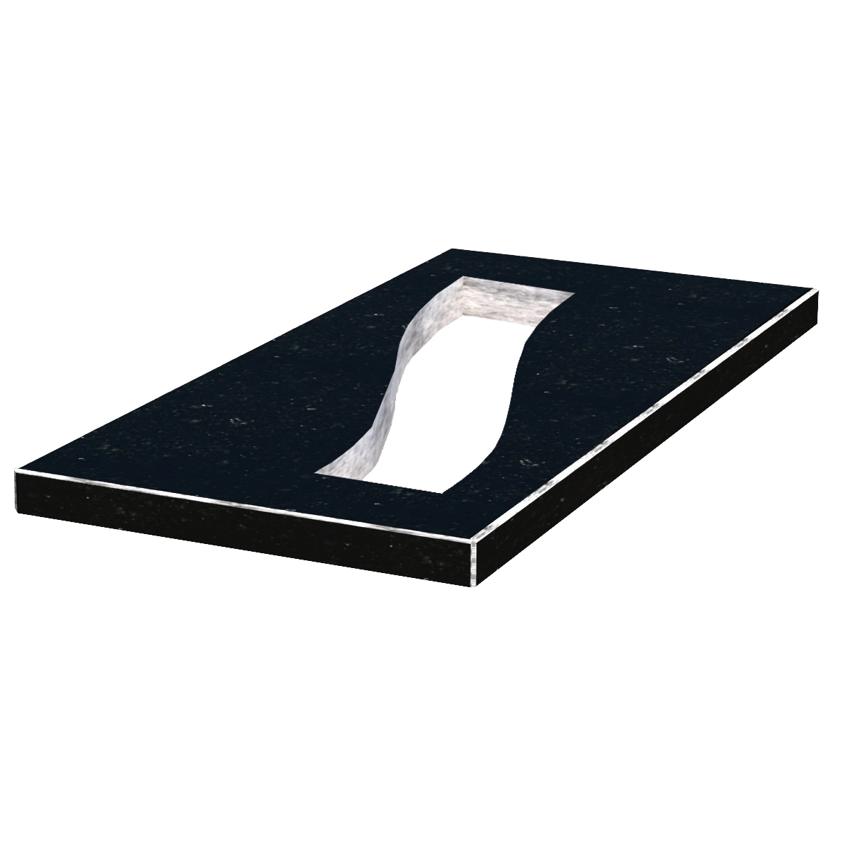 Основне Надгробна плита шириною 60 см 1200x600x50 з граніту Коростишівського кар'єру із неполірованими фасками Смуга ліва pl-kor-npf-pt-120-60-05-POLOSA-l