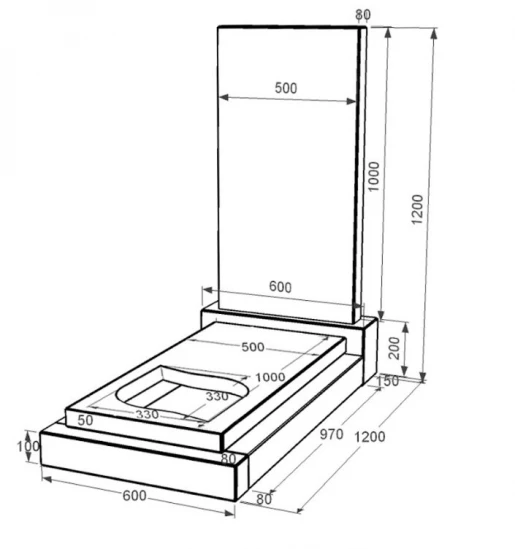 Размеры Гранитный памятник для матери одинарный из черного гранита Коростышев с листом резная работа к13-kor-pf-100-50-08-001