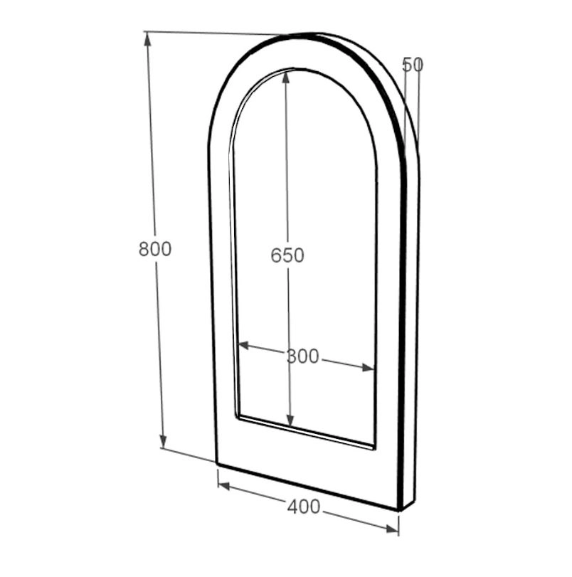 Размеры Стела памятника из Токовского гранита 800x400x50 вертикальная с полированными фасками stn-tok-pf-80-40-05-006