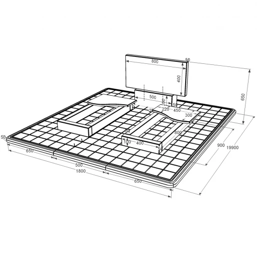 Розміри Гранітний пам'ятник горизонтальний подвійний із чорного граніту Коростишів з хвилею різьблений к15-kor-npf-40-80-05-001-pbd3