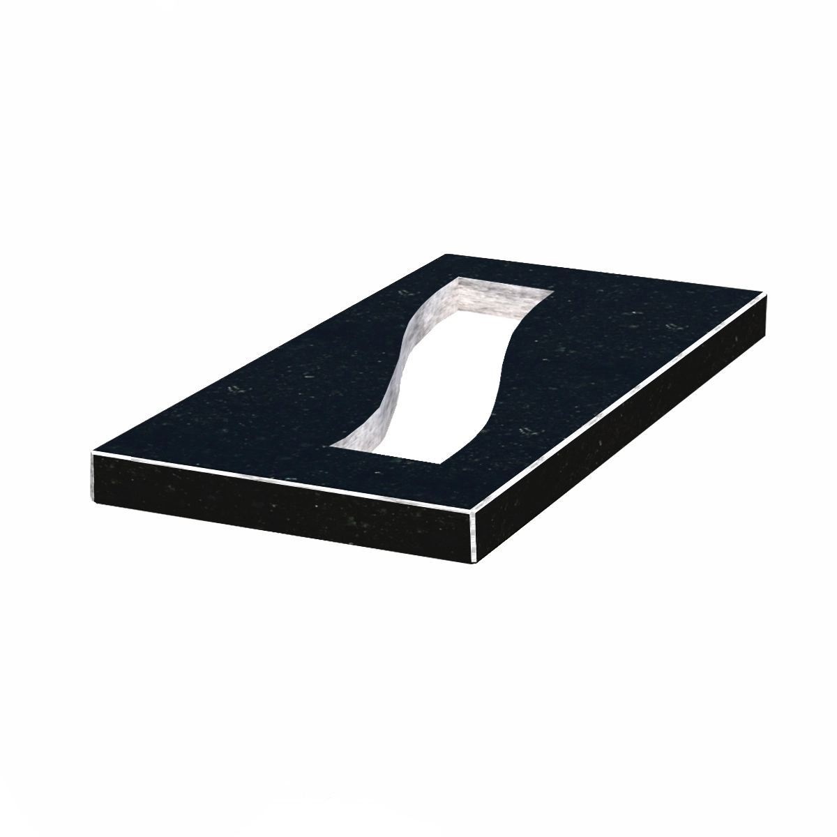 Основное Надгробная плита с вырезанной полосой 800x400x50 из гранита Полоса с неполированными фасками Коростышевского карьера левые pl-kor-npf-pt-80-40-05-POLOSA-l