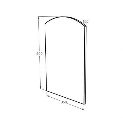 Розміри Фотоскло на пам'ятник у формі дуги fsk-50-35-12-duga