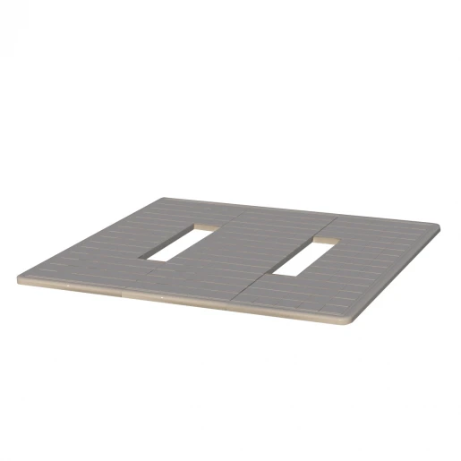 З інших боків Протиусадкова плита під пам'ятник 1950x1800x50 без отвору для квітника подвійна серія Квадрат pbd-Kvadrat-195-180-05