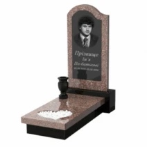 Памятник из гранита фигурный одинарный из гранита Токовский Коростышевский с сердцем резная работа к11-tok-kor-pf-80-40-05-011